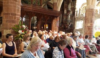 singers at the 2022 charity choral workshop in Paignton Parish Church