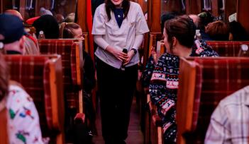chef on board the polar express train ride