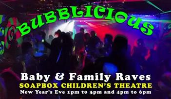 *The image has a background of a dark room with neon paints on the walls, and disco lights/flashing lights as you'd see in a rave. There are different