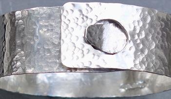 Sterling silver 'buckle' bangle