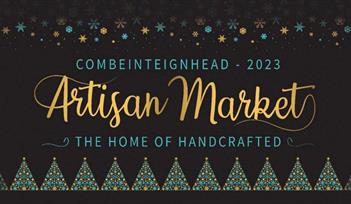 Combeinteignhead Artisan Market 23 Header on a black background