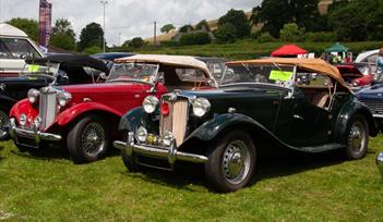 Cars at a classic vehicle show