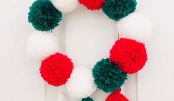 Pom Pom Wreath