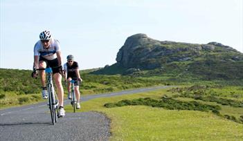 Dartmoor Classic rider and tor