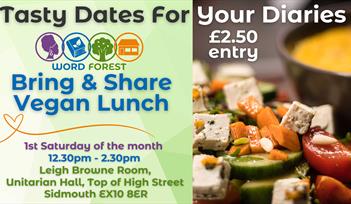 Word Forest Bring & Share Vegan Lunch Poster