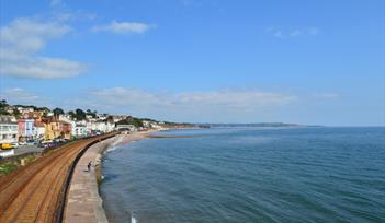 Dawlish seafront and train line