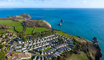 Drone image of Landscove Holiday Park