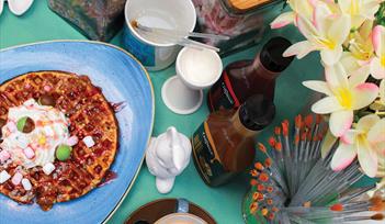 Easter Paint & Brunch table set up.