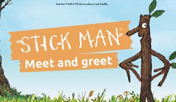 Illustrated event banner for Stick Man meet and greet