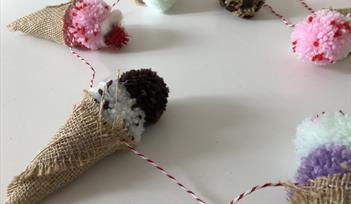 ice cream pom pom garland