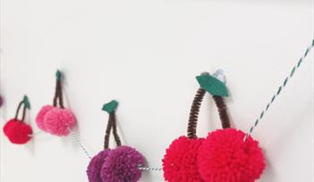 Pom Pom Cherry garland