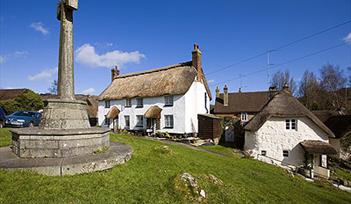 Lustleigh, Dartmoor - memorial and village buildings