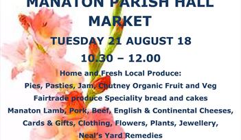 MANATON PARISH HALL MARKET