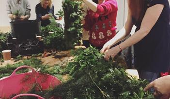 wreath making