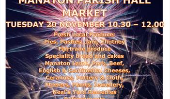MANATON PARISH HALL MARKET