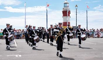 Military Band performing at Plymouth Armed Forces Day