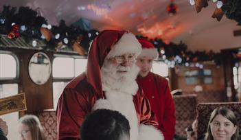 Santa on board The Polar Express Train Ride