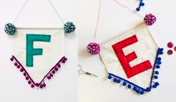 Make a personalised banner with your own initial on this Summer at House of Marbles