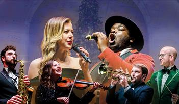 Official artwork for Swing Into Christmas with the Down for the Count Swing Orchestra
