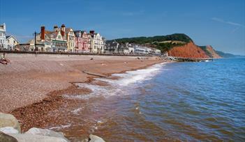 Sidmouth Beach and Cliffs