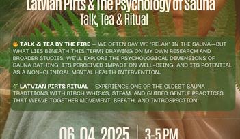 A poster advertising the event, the details are the same as the description included here.