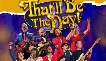 That'll Be The Day logo, People singing, smiley faces