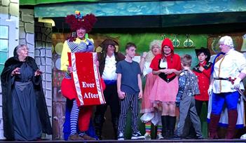 The cast of Marldon Village Panto in action in a previous show