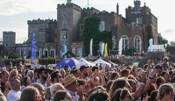 Tunes in the Castle with Powderham Castle in the background