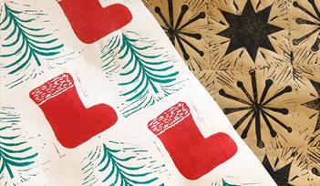 Block Printed Gift Wrap