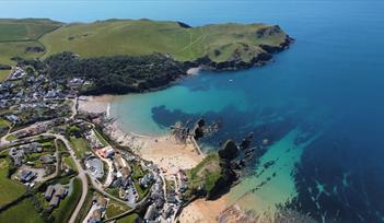 Aerial photo of Hope Cove Bolt Tail