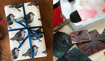 Christmas Block Printing