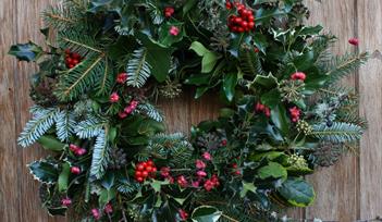 Riverford Field Kitchen Christmas Wreath Making Workshop