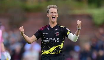 Max Waller Celebrates A Wicket