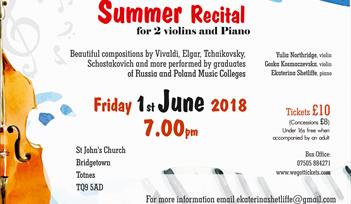 Summer Recital for 2 violins