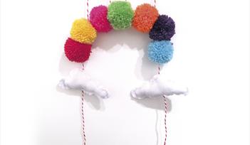 Create a Pom Pom Rainbow & Foam Clay Decoration - children's crafternoon workshop