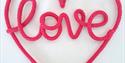 Knitted wire love heart