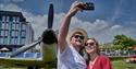 Selfie by the Spitfire at the English Riviera Airshow, Paignton, Devon