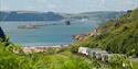 Bovisand Lodge Heritage Apartments - view through holiday park to Plymouth Breakwater