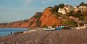 Budleigh Salterton beach with Red cliffs in background