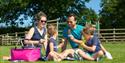 Family at Castle Brake Holiday Park