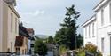 Chagford Town Centre with views of Dartmoor