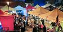 Christmas market stalls