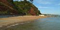 Coryton Cove beach with the tide in