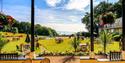 Al fresco dining area on a beautiful summers day