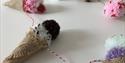 Ice cream pom pom garland