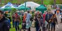 Toby's Garden Festival: people viewing stalls