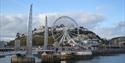 Torquay Big Wheel and View of hill behind
