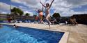 Outdoor swimming pool at Hazelwood Holiday Park