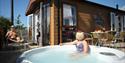 Ladram Bay hot tub lodge