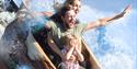 Family on log flume at Crealy